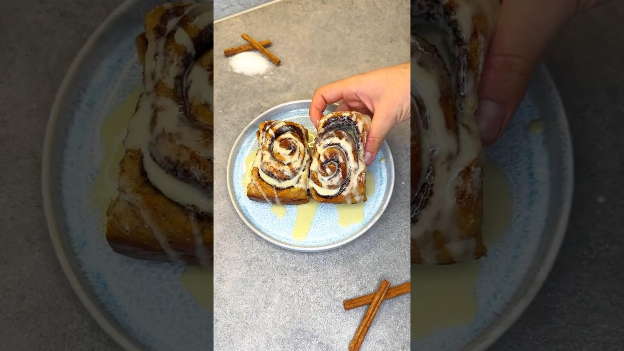 The TASTIEST High Protein Cinnamon Rolls! 💪🏼🤩 #highprotein #cinnamonrolls #shorts