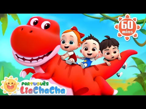 A Família dos Dedos | Família Colorida Dinossauro | LiaChaCha em Português - Músicas Infantis