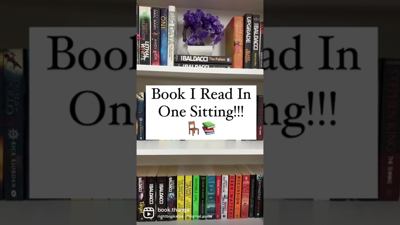 Book I Read in ONE SITTING!!!🪑📚 #shorts #books