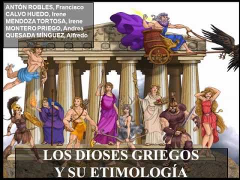 Los dioses griegos y su etimologia