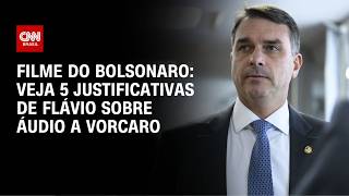 Vídeo: 5 justificativas de Flávio Bolsonaro sobre áudio a Vorcaro; veja momentos