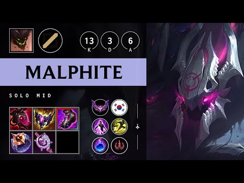 Malphite Mid vs Akshan - KR Master Patch 25.04