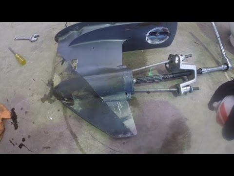 Replacing leaking prop shaft oil seals on an outboard motor