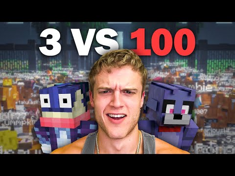Can 3 Youtubers Beat 100 Players In UHC?