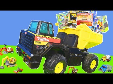 Excavator, Tractor, Fire Truck, Garbage Trucks & Police Cars Toy Vehicles for Kids