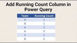 Add Running Count Column in Power Query