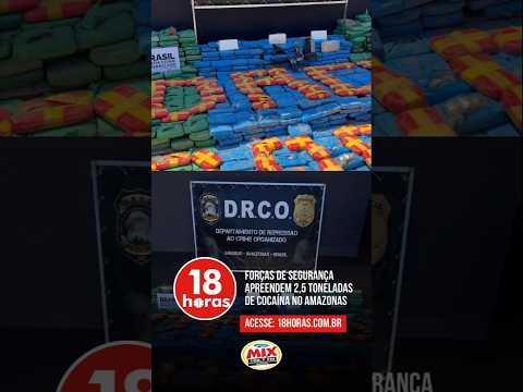Operação apreende 2,5 toneladas de cocaína no rio Solimões