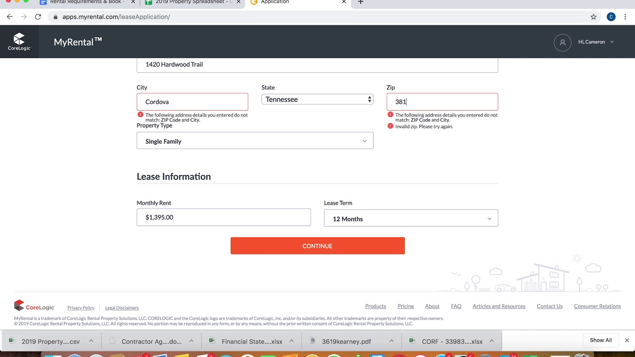 MyRental - Tenant Application