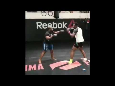 UFC 220: Francis Ngannou training for Stipe Miocic.