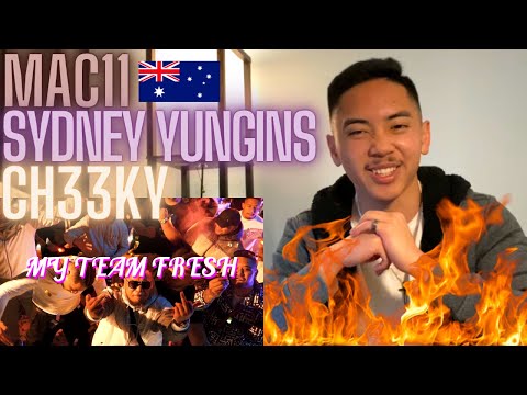 Mac11 ft. Ch33ky & Sydney Yungins - My Team Fresh (Official Music Video) AMERICAN REACTION 🇦🇺 *LIT!*
