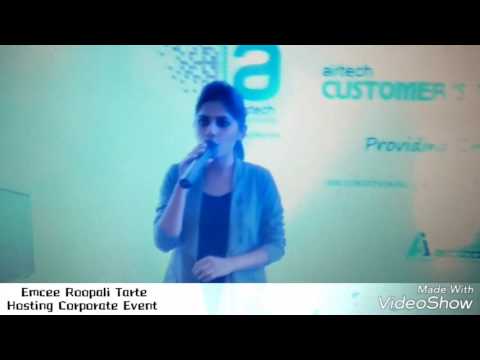 Anchor Roopali hosting Corporate Event