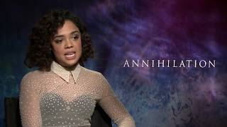 ANNIHILATION Tessa Thompson Interview video