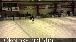 preview picture of video 'Shootout Okotoks Oilers vs Calgary Wranglers RMFHL Midget Semi-Final'