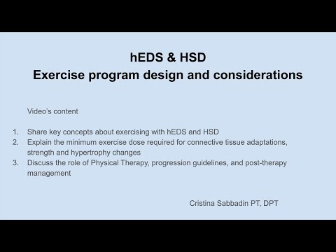 hEDS and HSD: exercise program design and rehab considerations