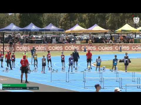 Boys U12 80m Hurdles Heat 3: 2025/26 State Combined Event Championships