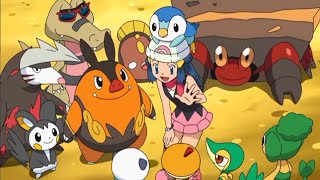 Ash Shows His New Pokémons To Dawn (Hindi) Pokemo