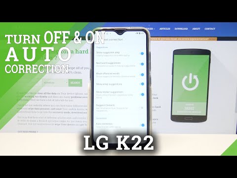 How to Enter Text Correction Options in LG K22 – Open Text Correction Options