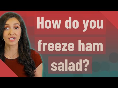 How do you freeze ham salad?