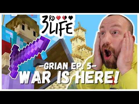 GRIAN STARTED A WAR! Grian 3rd Life: Episode 5 - NETHERITE UPGRADES (REACTION!)