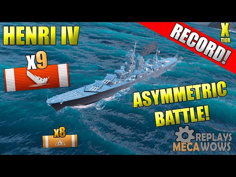 Henri IV AWESOME 9 KILLS ON Asymmetric Battle | World of Warships