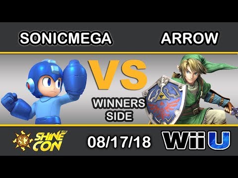 ShineCon 2018 - sonicmega (Mega Man) Vs. Arrow (Link) Winners Side - Smash 4