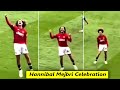 Hannibal Mejbri crazy celebration on his first goal for Manchester United