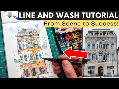 Creating a Line and Wash Urban Sketch: From Supplies to Finishing