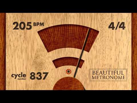 205 BPM 4/4 Wood Metronome HD