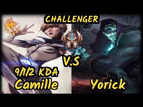 OPT Allorim (CAMILLE) vs YORICK - 9/1/2 KDA TOP CHALLENGER GAMEPLAY - NA
