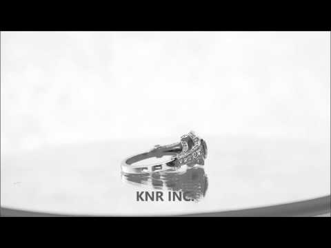 18K WHITE GOLD PRINCESS AND ROUND BEZEL SET DIAMOND ENGAGEMENT RING 1.95CTW - KNR INC - 460