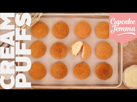 Cream Puffs & Craquelin Tutorial | Full Choux Recipe | Cupcake Jemma