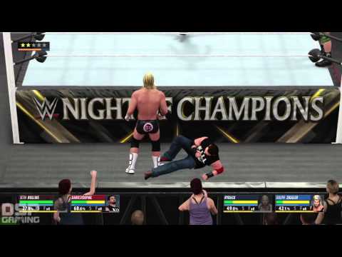 WWE2K16 My Career Mode pt39 - 1st PPV! Me/Rollins vs. Ryback/Ziggler