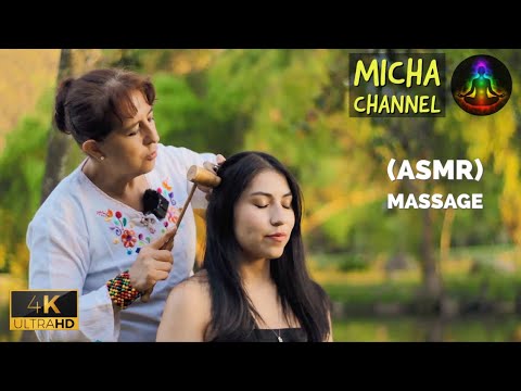 ASMR Tok Sen | neck, scalp, back massage, (LIMPIA) for tingles and sleep at sunset