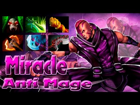 Miracle  is NOT Human 23 mins 300 LH 1100 GPM Immortal Anti Mage Gameplay Dota 2