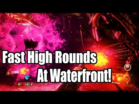 CoD : Black Ops 3 Zombies - "Fast High Round" Strategy at Waterfront on "Shadows of Evil"