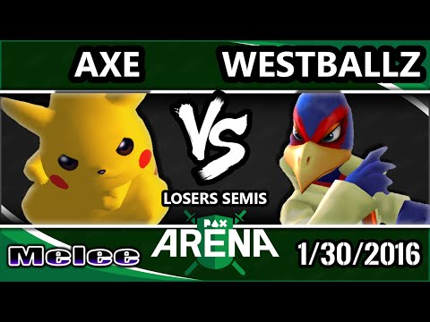 PAX South Arena - Tempo | Axe (Pikachu) Vs. Tempo | Westballz (Falco) SSBM LS - Smash Melee
