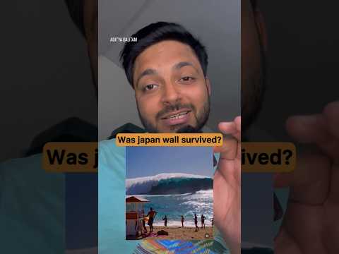 Japan 50ft wall vs Real tsunami| what happened in japan yesterday after earthquake? #tsunami #japan