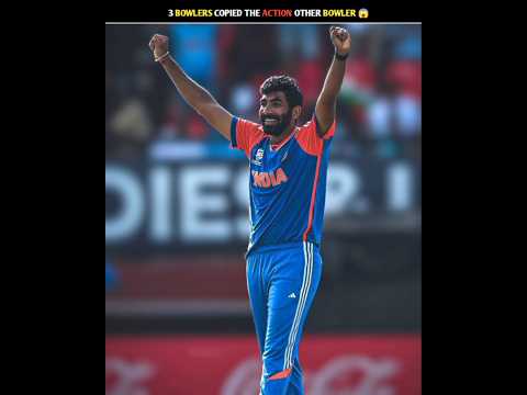 3 BOWLERS COPIED THE ACTION OTHER BOWLER 😲 CRICKET WHIZ #shorts #shortvideo #cricket #jaspritbumrah