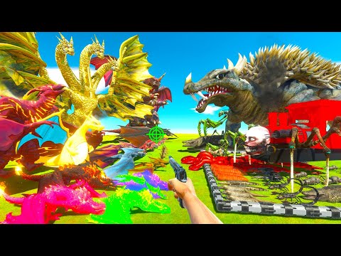 Giant Invertebrates & Reptiles VS Volcano Monsters - Animal Revolt Battle Simulator
