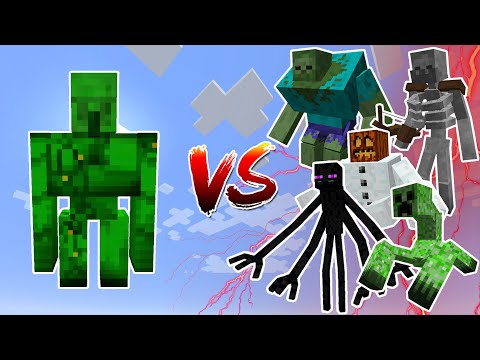 Slime Golem VS Mutant Monsters - Mob Battles In Minecraft