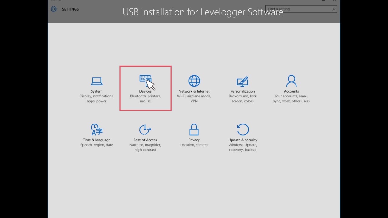 USB Driver Installation Windows 10
