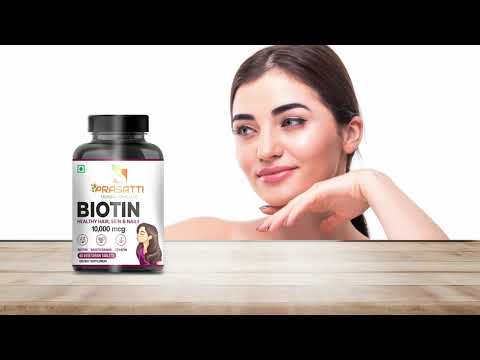 Prasatti herbal organic biotin capsules, 10000 mcg