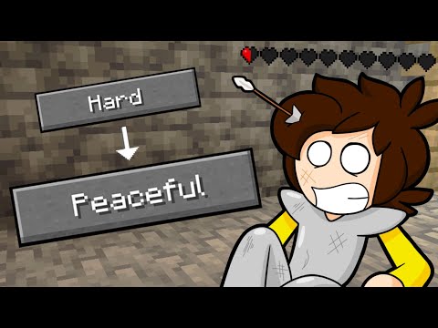 Switching to Peaceful Mode in Minecraft (Animated #shorts)