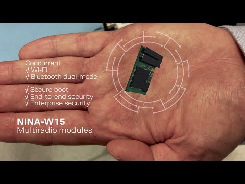 NINA-W15 gateway module: concurrent Wi-Fi + dual-mode Bluetooth