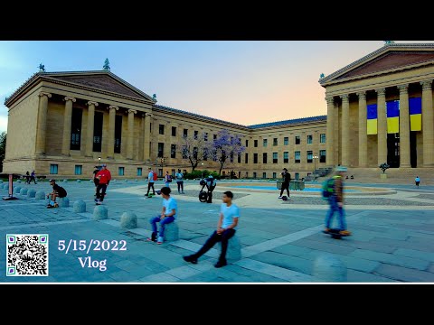 Sunset at Philadelphia Museum of Art VLOG 5/15/2022 PEV