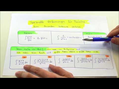 Integral Tricks: Wie integriere ich einem Bruch mit oben und unten der gleichen größten Potzenz ?
