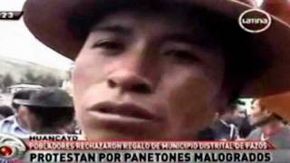preview picture of video 'PAZOS: Pobladores de CARAMPA denunciaron que municipio les dio panetón en mal estado'