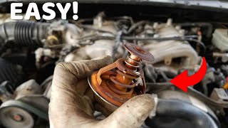 How To Replace A Stuck Thermostat On Your Vehicle! | 2003-2006 Kia Sorento Thermostat Replacement