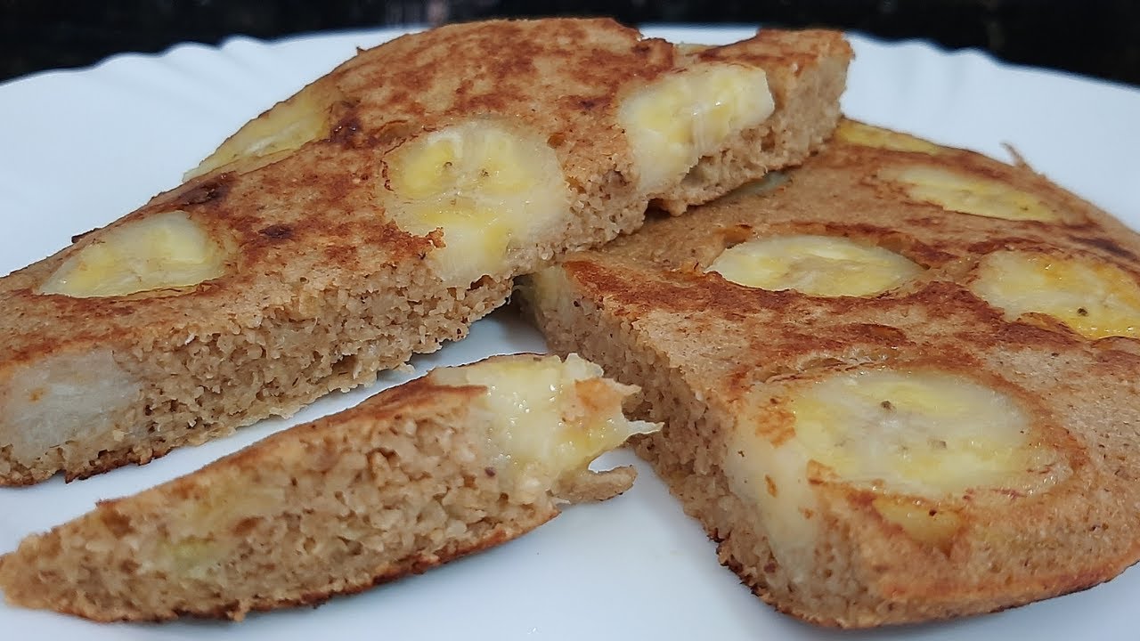 PÃO DE  AVEIA COM BANANA E CANELA NA FRIGIDEIRA SEM GLUTÉN