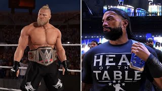 WWE 2K22: Brock Lesnar vs. Roman Reigns - Winner Take All Championship Unification Match